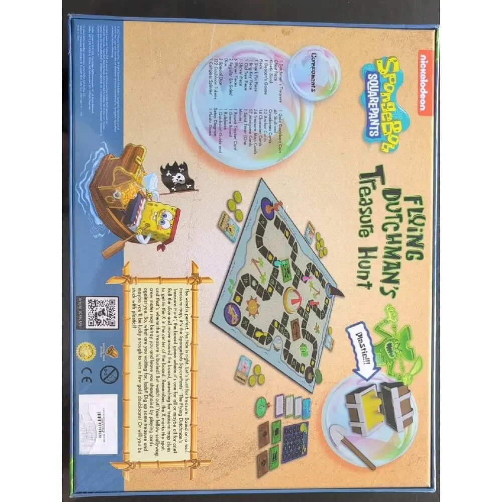 SpongeBob SquarePants Flying Dutchman's Treasure Hunt Board Game NWT